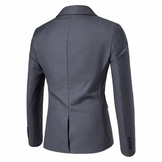 Men's 3-Piece Suit Blazer Vest Trousers Smart Casual Business Wedding British Style
