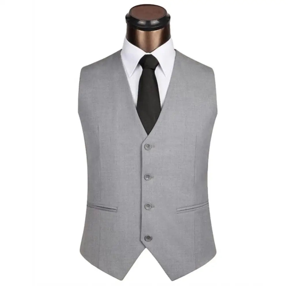 Men's Suit Vest – Single Breasted Slim Fit Dress Waistcoat for Formal & Smart Casual Occasions