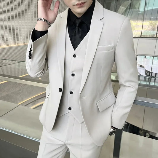 Men's 3-Piece Suit – Blazer, Vest & Trousers | Smart Casual Business Formal