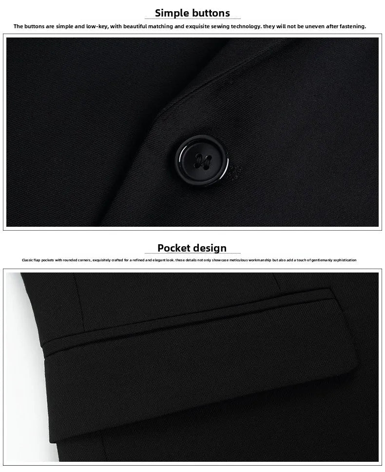 Blazer Men's Fashion Premium Business Outdoor Self-cultivation Gentleman English Style Solid Color Casual Hosts Weddings Blazer