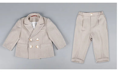 Baby Boys 1 Year Birthday Set Kids Wedding Suit Child Jacket Vest Pants Photograph Suit Children Wedding Performance Party Dress