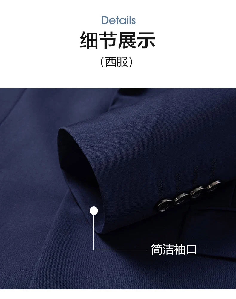 Blazer Fashion Men Business Casual Solid Color British Style Wedding Gentleman Slim Professional Formal Suit Blazer