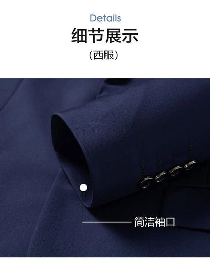 Blazer Fashion Men Business Casual Solid Color British Style Wedding Gentleman Slim Professional Formal Suit Blazer