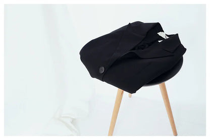 Women Chic Blazer Pleated Long Sleeves Single Breasted Notched Collar Back Lace-up Elegant Ins Coat New Spring 2026 HK19456
