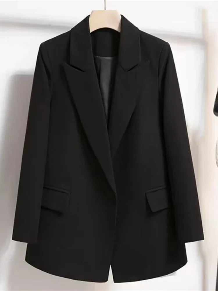 Women's Long Sleeved Lace-Up Blazer Loose Casual Top Korean Fashion Office Blazer Spring Autumn New