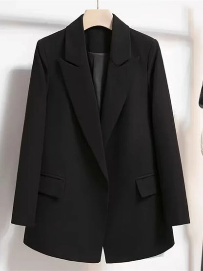 Women's Long Sleeved Lace-Up Blazer Loose Casual Top Korean Fashion Office Blazer Spring Autumn New