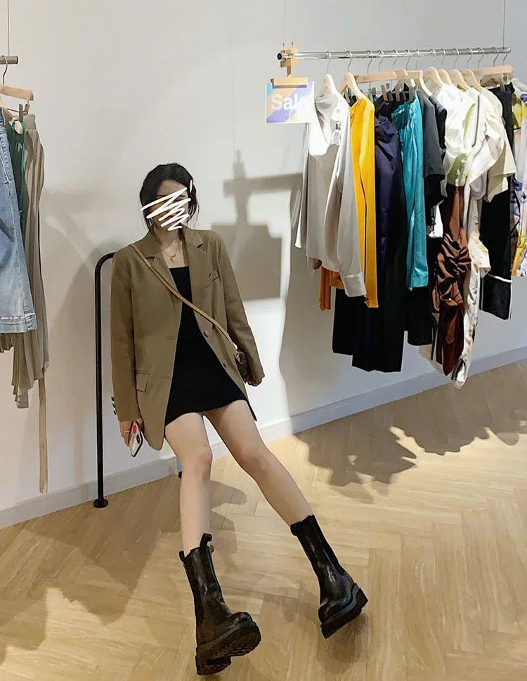 Women's Slim Fit Long Sleeve Blazer Elegant Office Blazer Casual Korean Fashion Street Trend Spring Autumn New