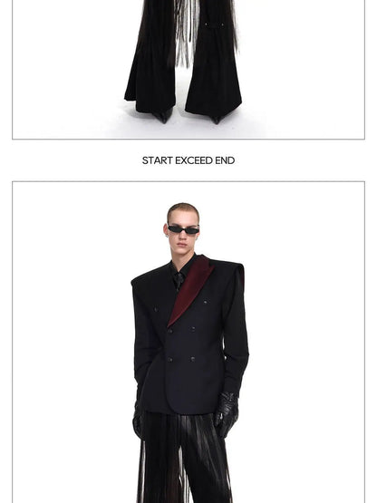 Fashion Original Personalized High Quality Sleeveless Vest Coat Men 2025 New Double Breasted Street Male Waistcoat JY4030