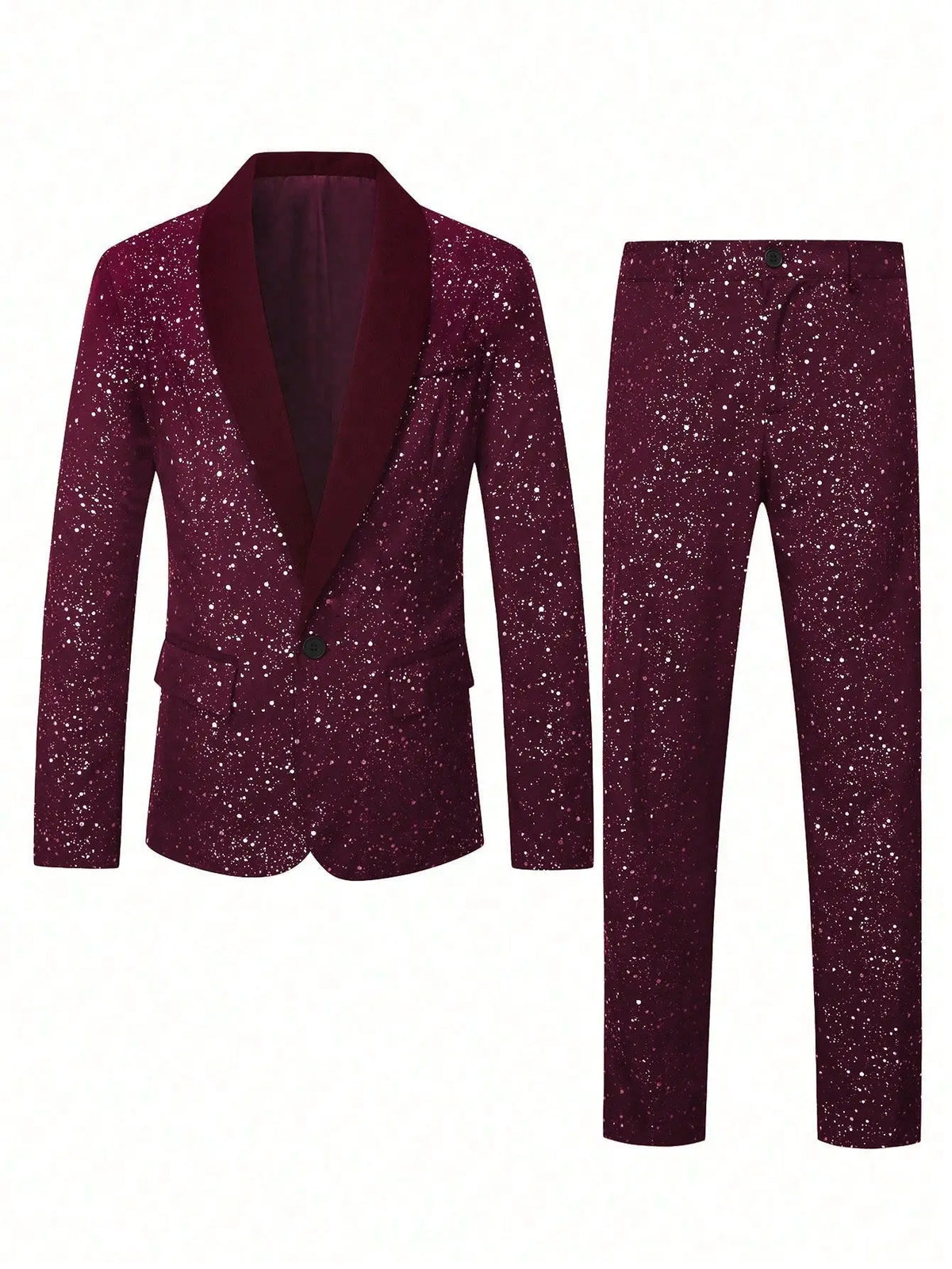 High-quality Fashionable Banquet Party Men's Clothing - European-style Shiny Banquet Stylish Men's Suit Sets