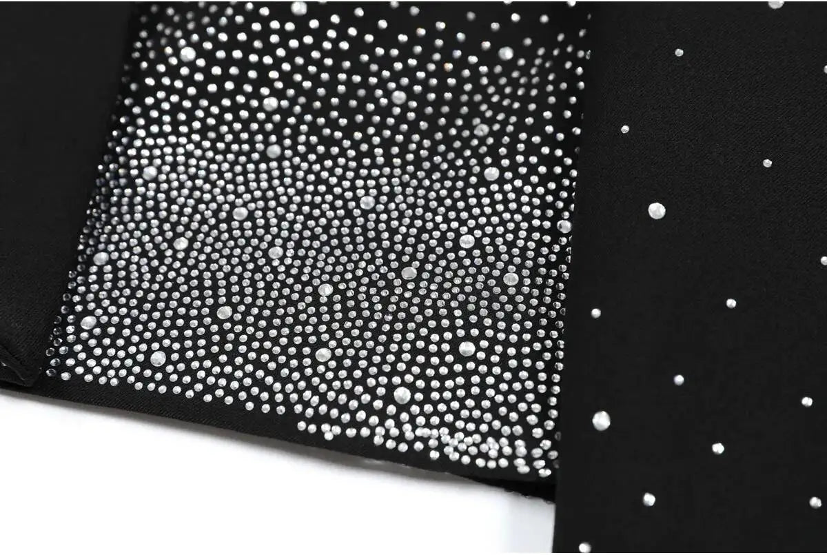 Spring Autumn New Women Niche Design Streetwear Stylish Blazer Fashion Decorated Diamonds Versatile Slimming Jackets HK9494