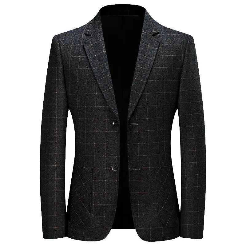 Blazer - New Men's Fashionable Outdoor Travel Premium Business Gentleman Wedding Stylish Multi-purpose Plaid Casual Blazer