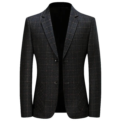 Blazer - New Men's Fashionable Outdoor Travel Premium Business Gentleman Wedding Stylish Multi-purpose Plaid Casual Blazer