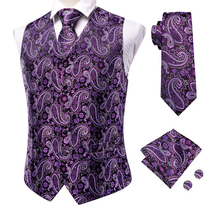 Men's Vest Suit Set – Champagne Gold Paisley Waistcoat for Weddings & Formal Events