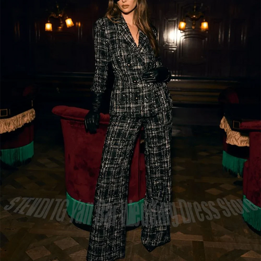 Customized Women's Suit Luxury 2026 Designer Clothing Peaked Lapel Regular Length Modern Style Fashion Two Pieces Pants Set