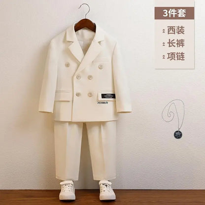 Boys Green Summer Photography Suit Kids Formal Wedding Dress Baby Birthday Dress Children's Day Performance Ceremony Costume