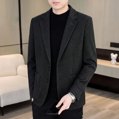 Men's Fashionable Versatile Suit 2026 Autumn Winter New Design Quality Outerwear for Business Casual Wear Trendy All-Match Jacke