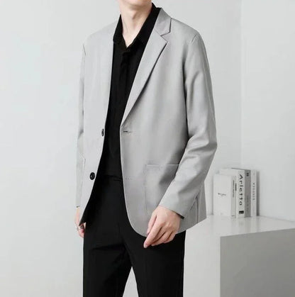Men's Oversized Blazer Smart Casual Single Breasted Jacket for Business and Daily Wear