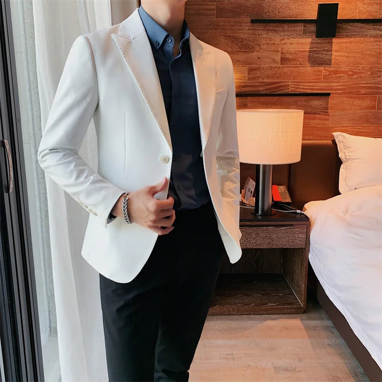 2022 Classic Green Blue Jacket Uniform Groom Tuxedos Mens Wedding Suits Peaked Lapel Man Business Blazer Groomsmen Prom Dress