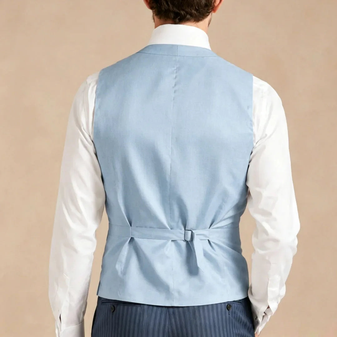 Men's Formal Vest – Double Breasted Lapel Waistcoat for Weddings & Business