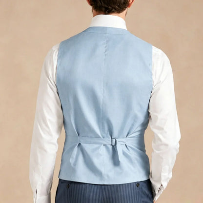 Men's Formal Vest – Double Breasted Lapel Waistcoat for Weddings & Business