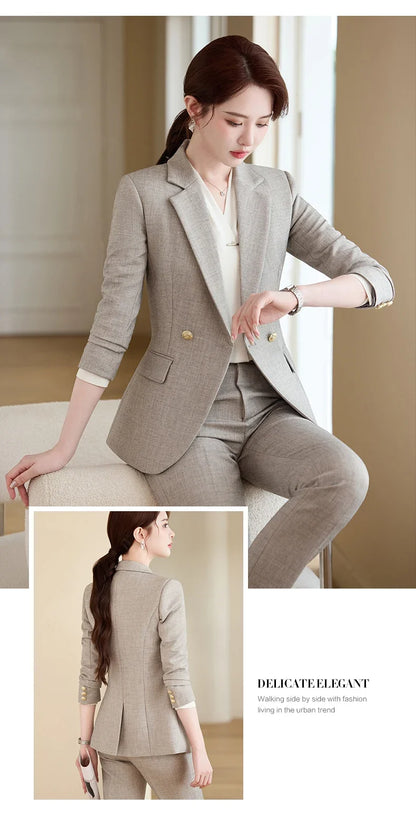 Stylish Professional Womens Boutique Pant Suit. Two-Piece Trousers + Suit Jacket, 2026 Autumn and Winter New Style