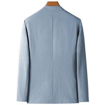 2026 Sun Protection Lightweight Blazer - Fashionable Business Outdoor Travel Wedding Casual Korean Men's Bubble Weave Blazer