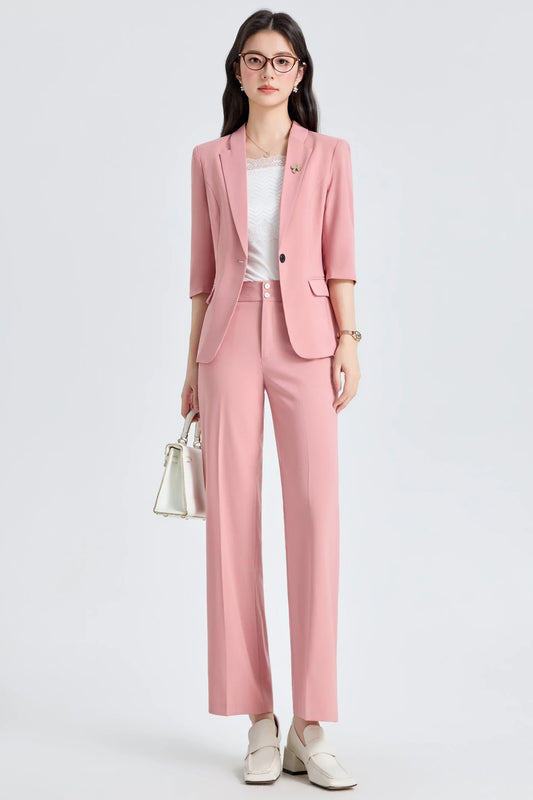Fashionable professional women's clothing, high-quality two-piece trousers + suit jacket. 2026 spring summer new products