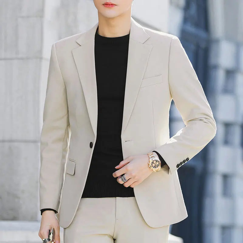 Blazer: Outdoor Men Fashion Gentleman Stylish and Versatile Trendy Casual Best for Best Man Formal Workwear Professional Blazer
