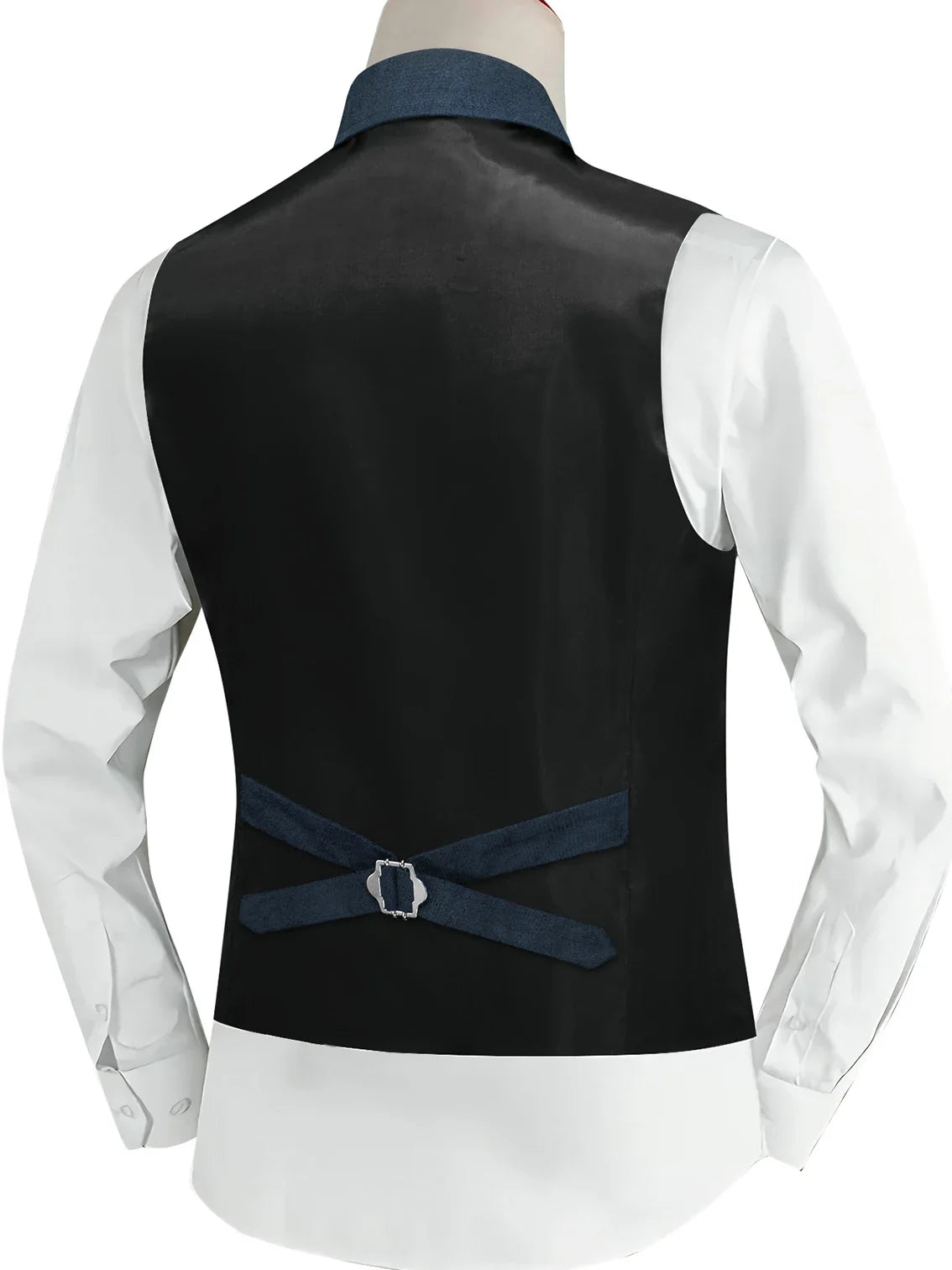 Men's Faux Suede Waistcoat – Single Breasted Slim Fit Formal Vest for Weddings & Business
