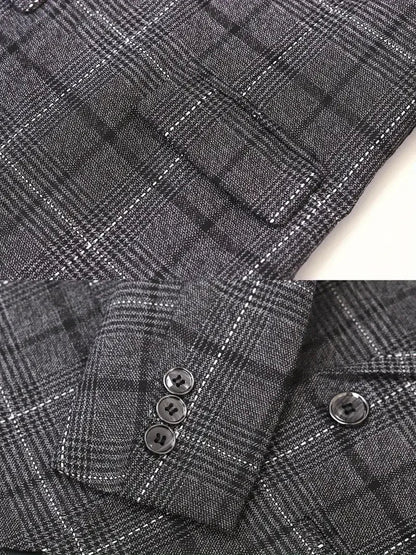 1-11Years Kids Jacket Pants 2Pieces Spring Autumn Clothing Set Flower Boys Plaid Wedding Dress Children's Photography Blazer Set