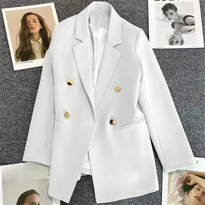 Women's Suit Coat Elegant Sports Casual Blazer Korean Fashion Luxury Jacket Autumn Solid Color Office Ladies Clothing Basic New