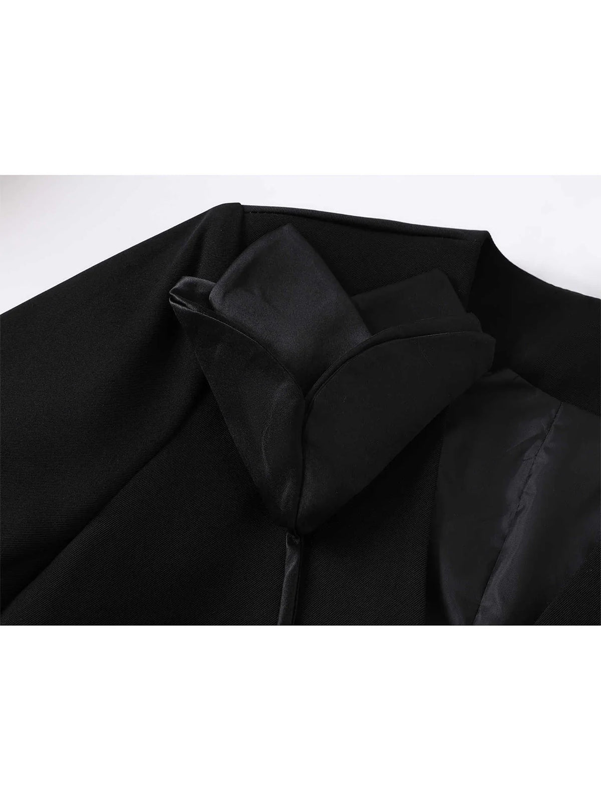 Women Black Gothic Blazer Jacket Vintage Long Sleeve Outerwear 3D Floral Casual Suit Coat Harajuku Y2k Emo 2000s Clothes Autumn