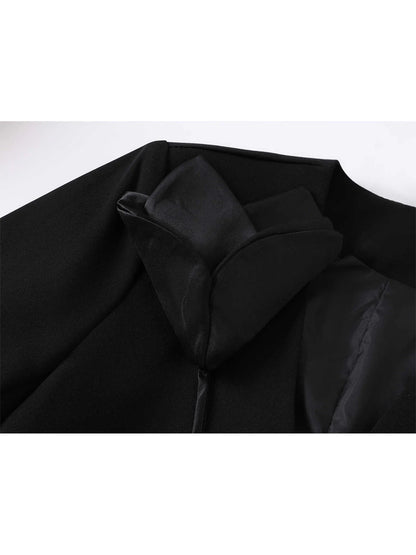Women Black Gothic Blazer Jacket Vintage Long Sleeve Outerwear 3D Floral Casual Suit Coat Harajuku Y2k Emo 2000s Clothes Autumn