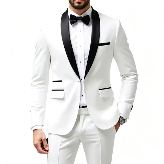 Ensemble costume formel 2 pièces pour homme (veste et pantalon), smoking de marié pour affaires, banquet, soirée
