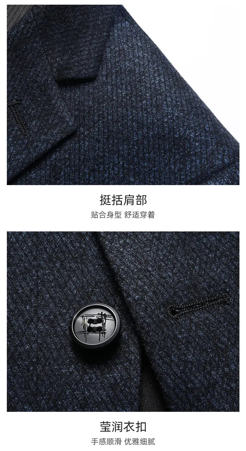 Men's Business Casual Blazer men Fabric Single-Breasted Suit Jacket for Office Daily Wear man Sport Coat  for Work Meetings