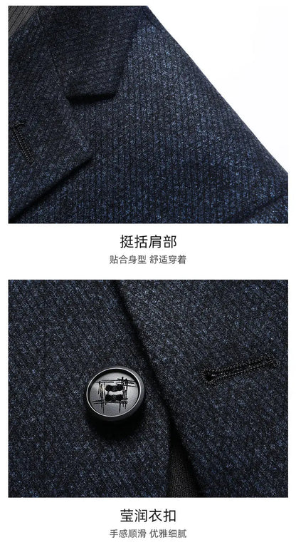 Men's Business Casual Blazer men Fabric Single-Breasted Suit Jacket for Office Daily Wear man Sport Coat  for Work Meetings