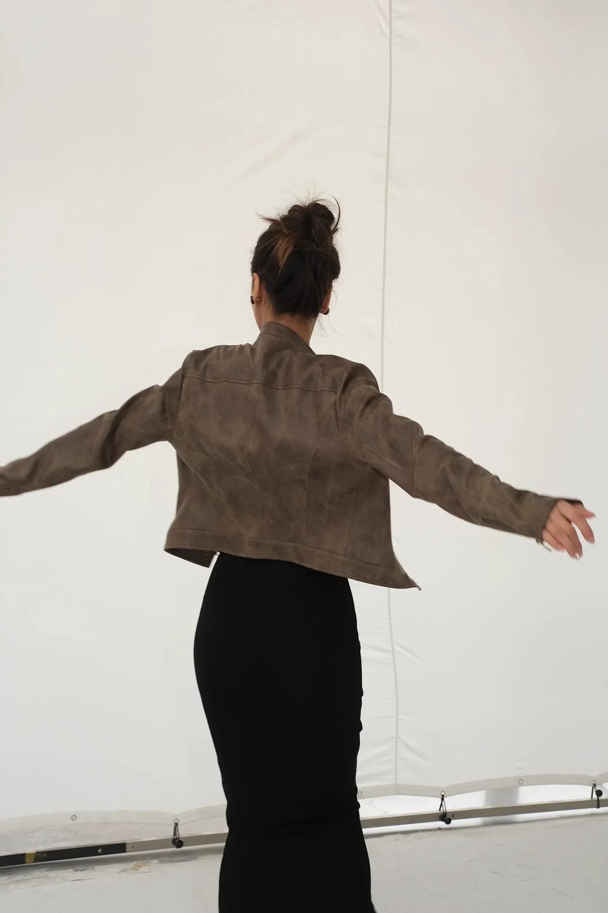 Women's Brown Leather Coat Vintage Y2k Gyaru Fashion Moto Outfit Stand Collar PU Cropped Jacket Top for Women Autumn Winter 2026