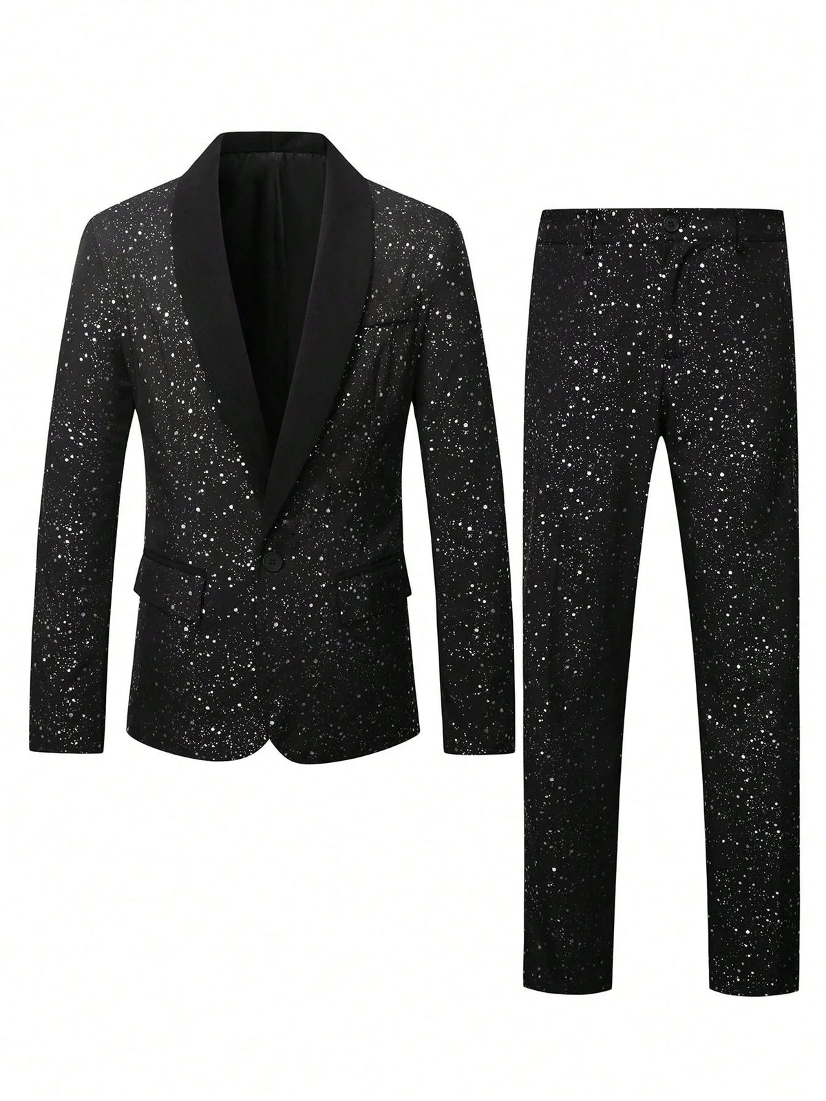 High-quality Fashionable Banquet Party Men's Clothing - European-style Shiny Banquet Stylish Men's Suit Sets