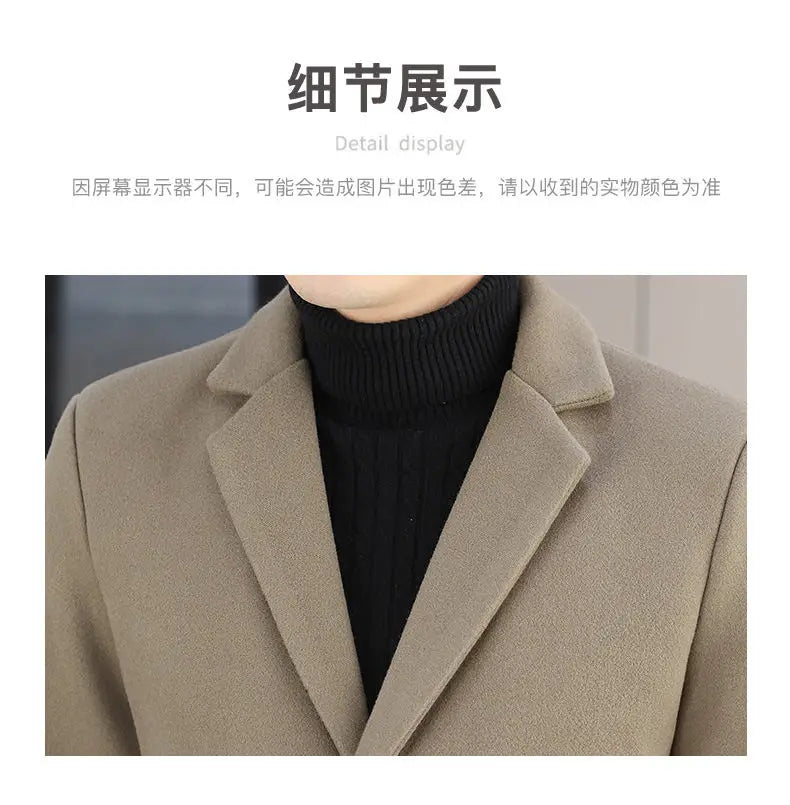 Blazer Men Fashion, Business Gentleman, Groom, Professional Gentleman, Fitted, Casual, Woolen and Cotton Dress, High-end Blazer