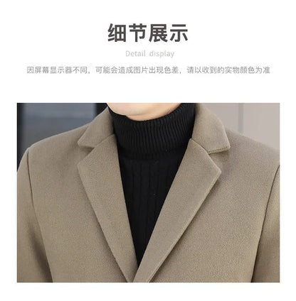 Blazer Men Fashion, Business Gentleman, Groom, Professional Gentleman, Fitted, Casual, Woolen and Cotton Dress, High-end Blazer