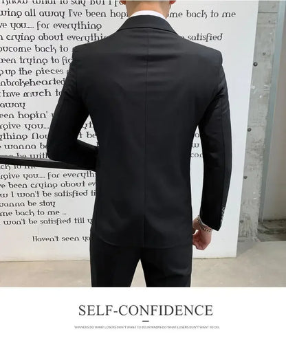 Men's Three-Piece Slim Fit Suit | Blazer, Waistcoat & Trousers for Formal and Business Occasions