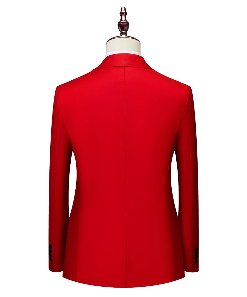 Men's Double Breasted Blazer – Slim Fit Suit Jacket for Wedding, Prom & Business