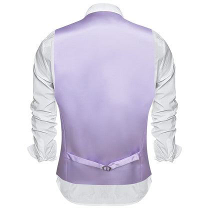 Men's Satin Vest Slim Fit Single-Breasted Waistcoat for Weddings and Formal Occasions