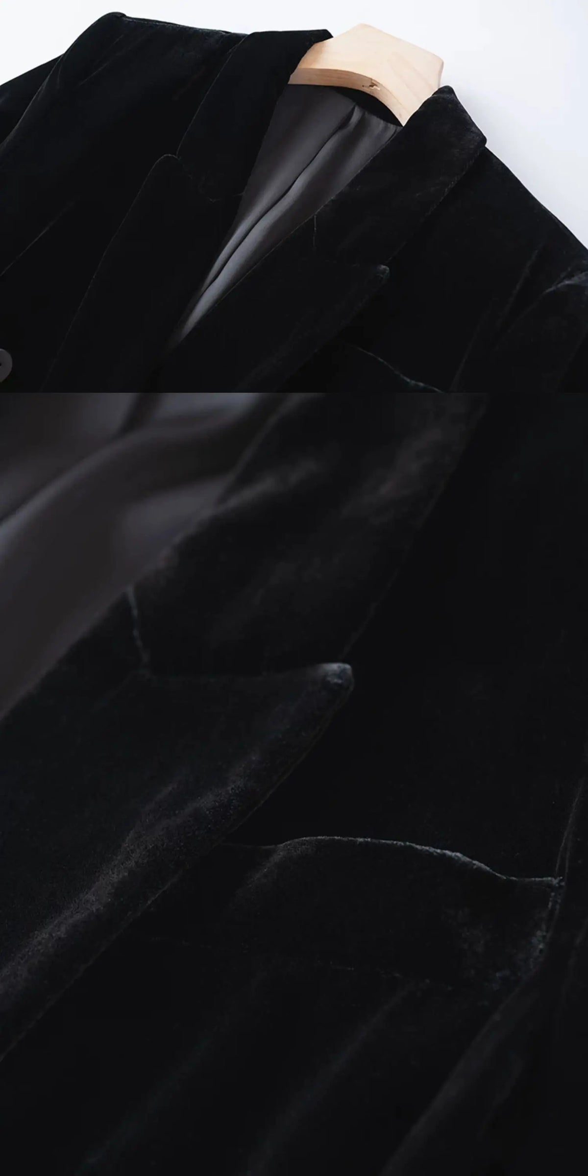 Silk Velvet Long Sleeve Suit Jacket Women's Business Wear Slim Fit Mid-Length Luxury Glossy Black Swan Velvet Outerwear