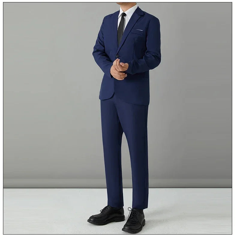 Men's Slim Fit Suit Set – Smart Casual Blazer and Pants for Business, Wedding & Formal Occasions