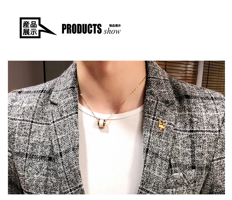 2025 New Men's Casual Plaid Suit Jacket Male Linen Plaid Business Self-cultivation Wedding Dress Party Suit Coat Plus Size S-5XL