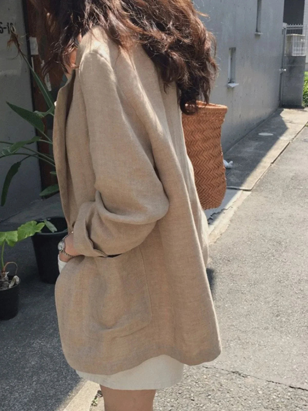 Loose Fit Summer New Style Women's  Jacket Cotton Linen Thin Material Large Size Street Style Small West Coat High End ...