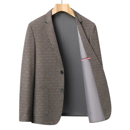 2026 New Men's Pinstripe Blazer High Quality Business Casual Slim Fit Suit Jacket For Work & Daily Wear