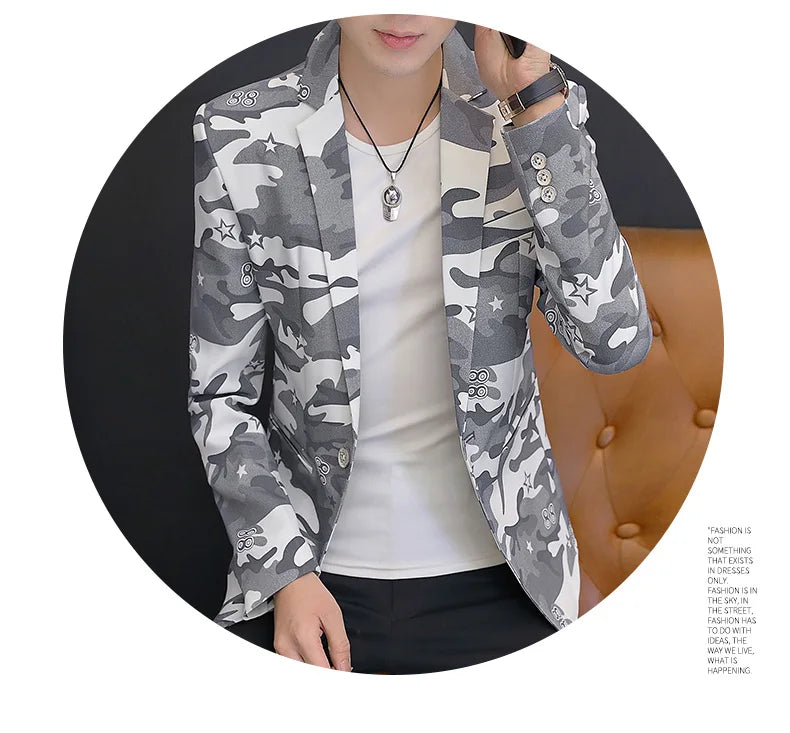 Men's Leisure Suit Jacket Spring Autumn Handsome Business Formal Fashion Hong Kong Style Advanced Sense Casual Wear