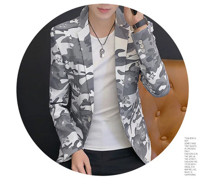 Men's Leisure Suit Jacket Spring Autumn Handsome Business Formal Fashion Hong Kong Style Advanced Sense Casual Wear